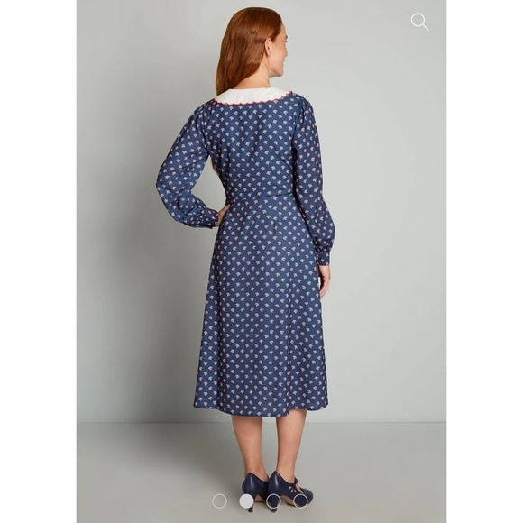 Modcloth Dress Women 10 Mushroom Amanita Timeless London Sprout With Clout - Picture 16 of 16
